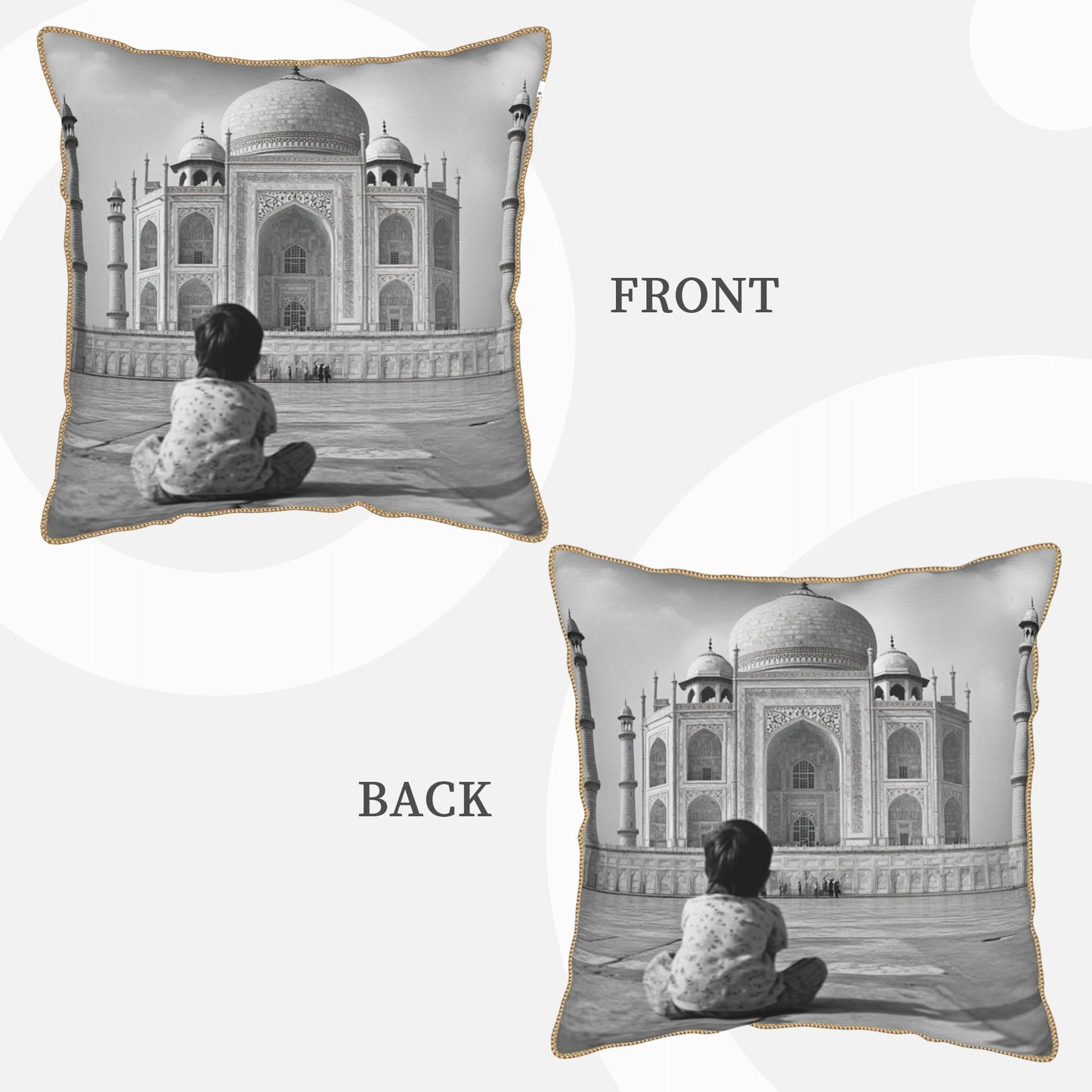 Taj Mahal Travel Memory Pillow Cover