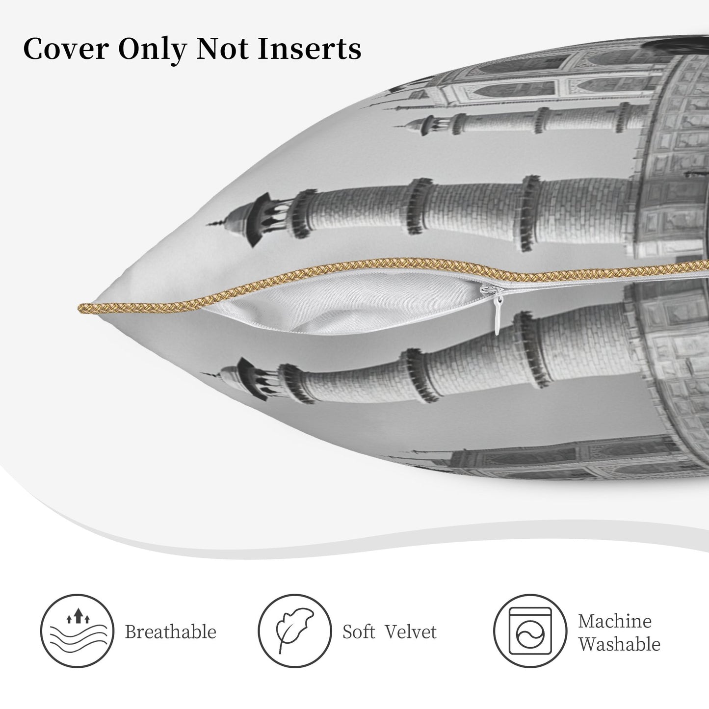 Taj Mahal Travel Memory Pillow Cover