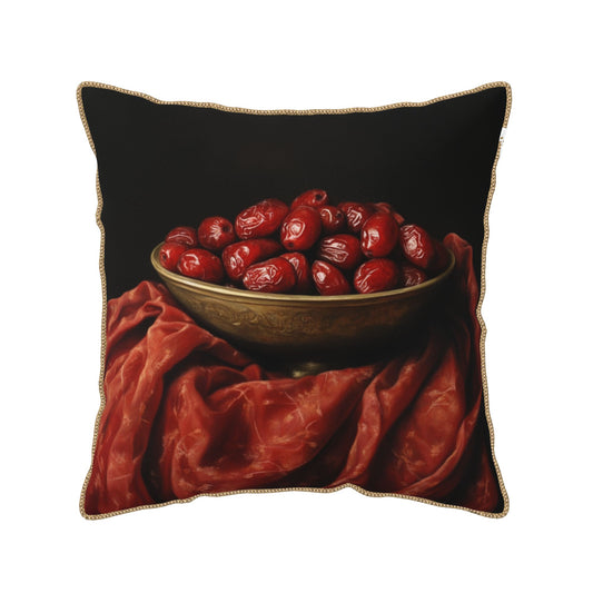 Vintage Jujube Feast Digital Print Pillow Cover