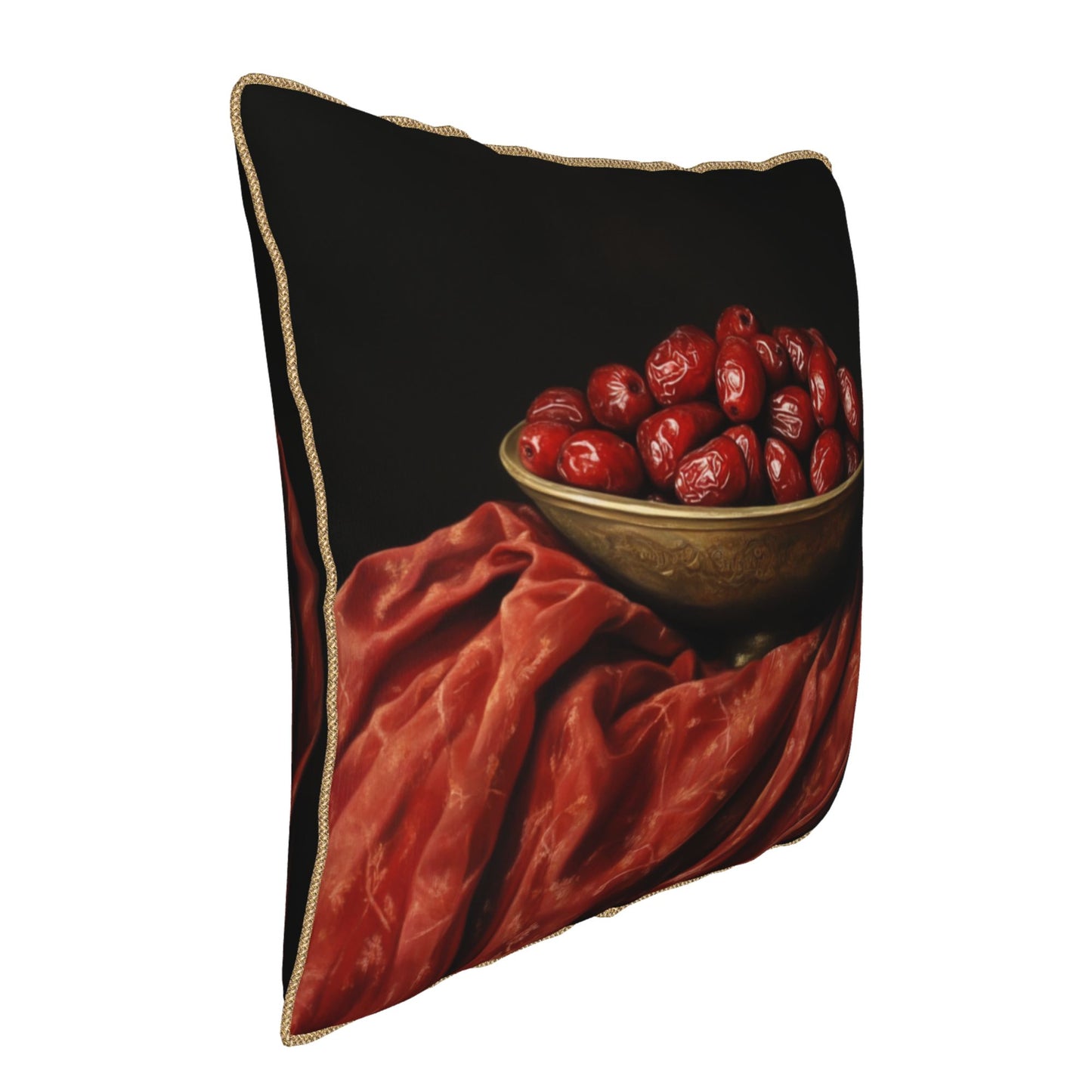 Vintage Jujube Feast Digital Print Pillow Cover