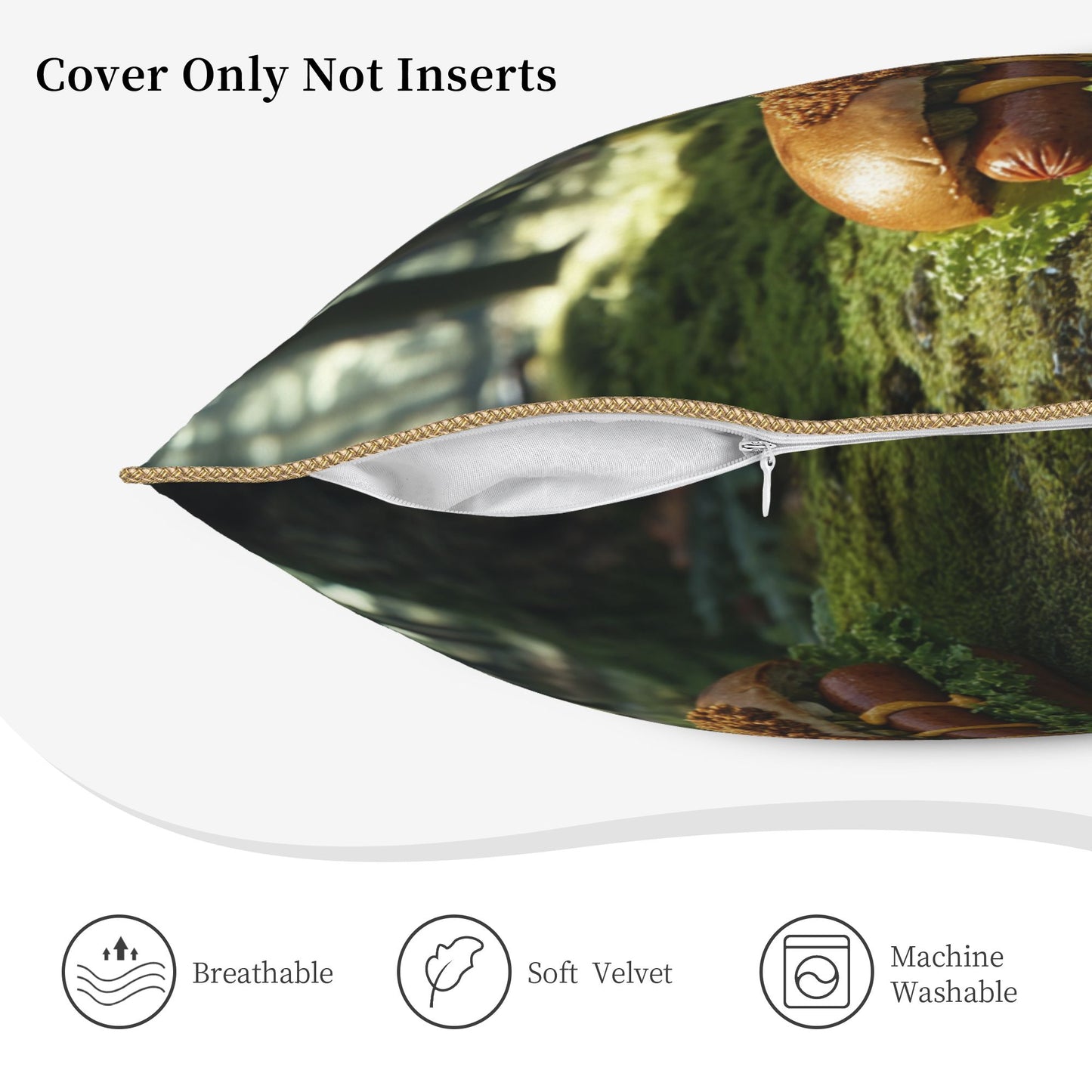 Forest Adventure Hot Dog Digital Print Pillow Cover