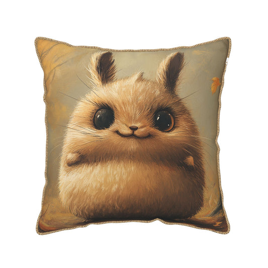 Cozy Fluffy Hamster Digital Print Pillow Cover
